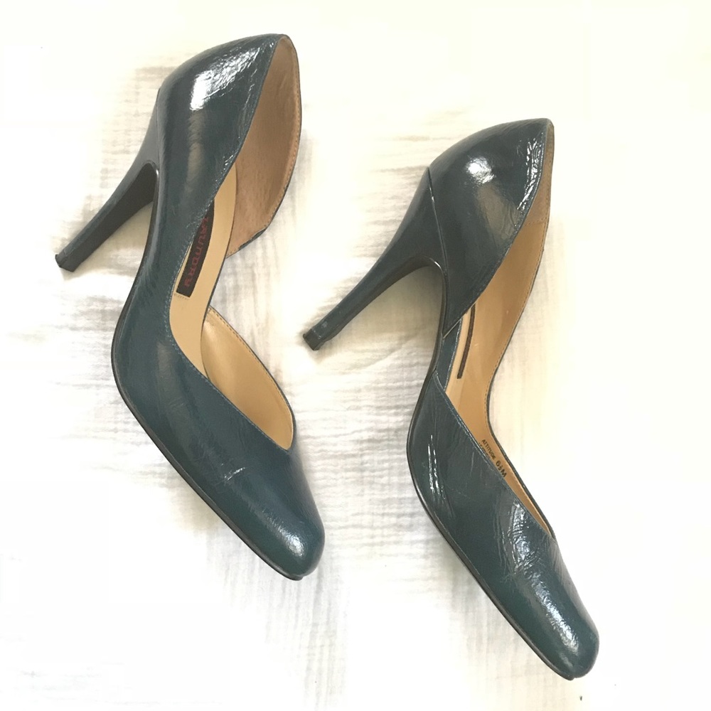 Teal Patent Leather D’Orsay Pump